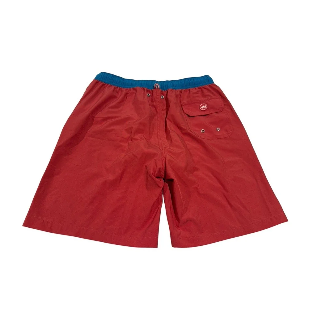 Peter Millar Swim Shorts Trunks Orange Salmon Seaside Lined Swimwear Men's Sz M